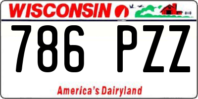WI license plate 786PZZ