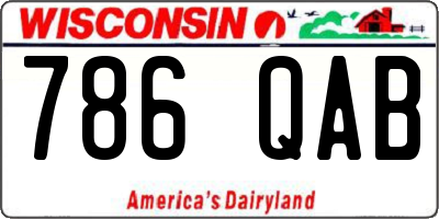 WI license plate 786QAB