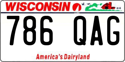 WI license plate 786QAG