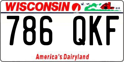 WI license plate 786QKF