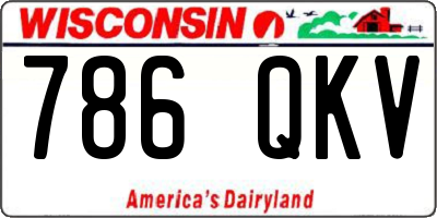 WI license plate 786QKV