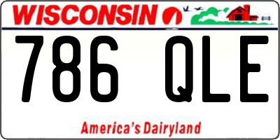 WI license plate 786QLE