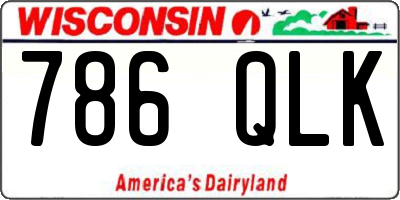 WI license plate 786QLK