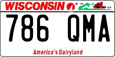 WI license plate 786QMA