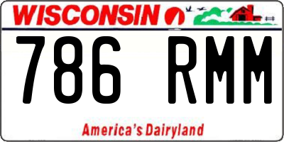 WI license plate 786RMM