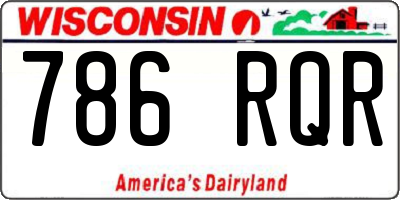 WI license plate 786RQR