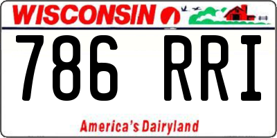 WI license plate 786RRI