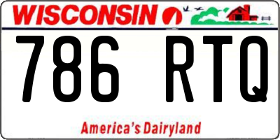 WI license plate 786RTQ