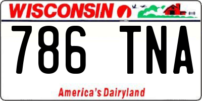 WI license plate 786TNA