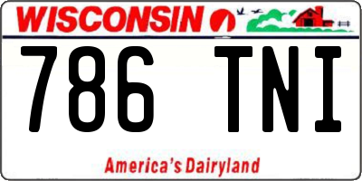 WI license plate 786TNI