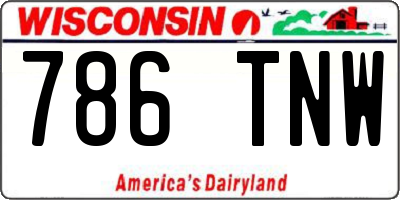 WI license plate 786TNW