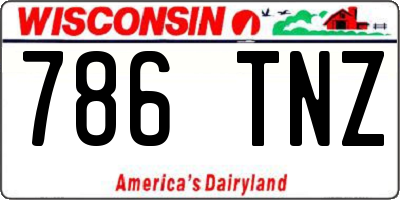 WI license plate 786TNZ