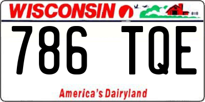 WI license plate 786TQE