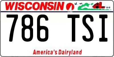 WI license plate 786TSI