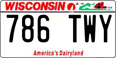 WI license plate 786TWY