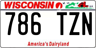 WI license plate 786TZN