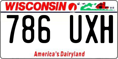 WI license plate 786UXH