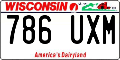 WI license plate 786UXM