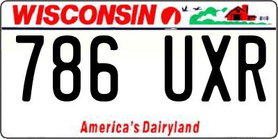 WI license plate 786UXR