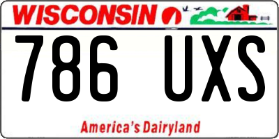 WI license plate 786UXS