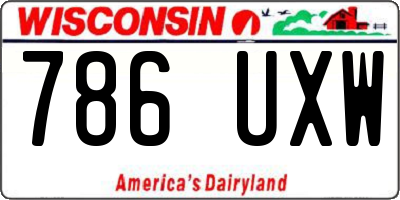 WI license plate 786UXW