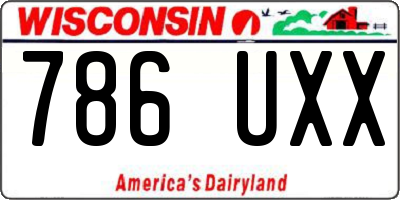WI license plate 786UXX