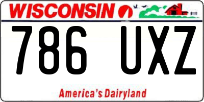 WI license plate 786UXZ