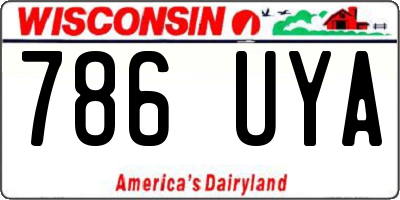 WI license plate 786UYA