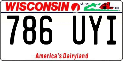 WI license plate 786UYI