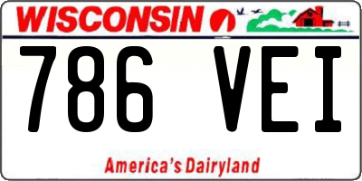 WI license plate 786VEI