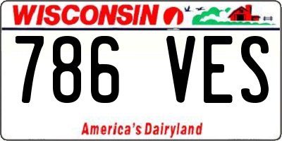 WI license plate 786VES