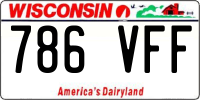 WI license plate 786VFF