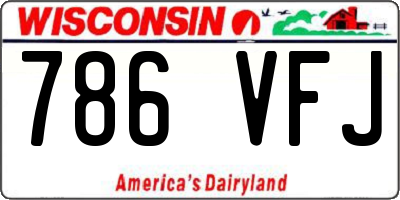 WI license plate 786VFJ