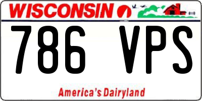 WI license plate 786VPS