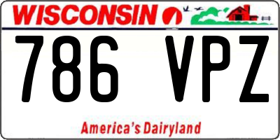 WI license plate 786VPZ