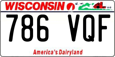 WI license plate 786VQF