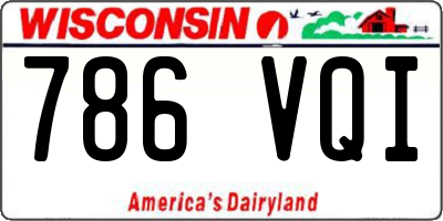 WI license plate 786VQI