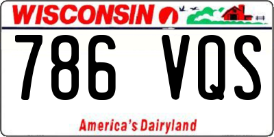 WI license plate 786VQS