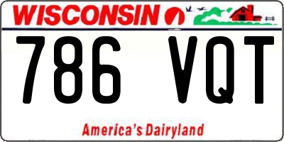 WI license plate 786VQT