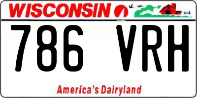 WI license plate 786VRH