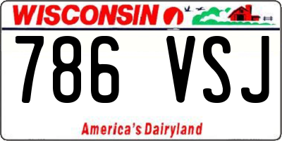 WI license plate 786VSJ