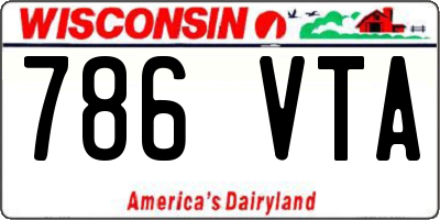 WI license plate 786VTA