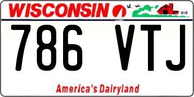 WI license plate 786VTJ