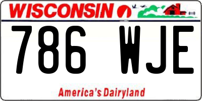 WI license plate 786WJE