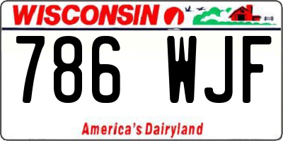 WI license plate 786WJF