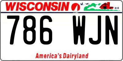 WI license plate 786WJN