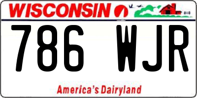 WI license plate 786WJR