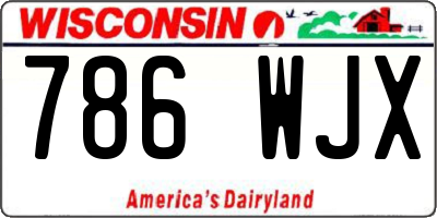 WI license plate 786WJX