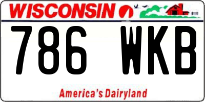 WI license plate 786WKB