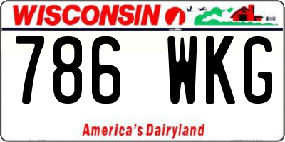 WI license plate 786WKG